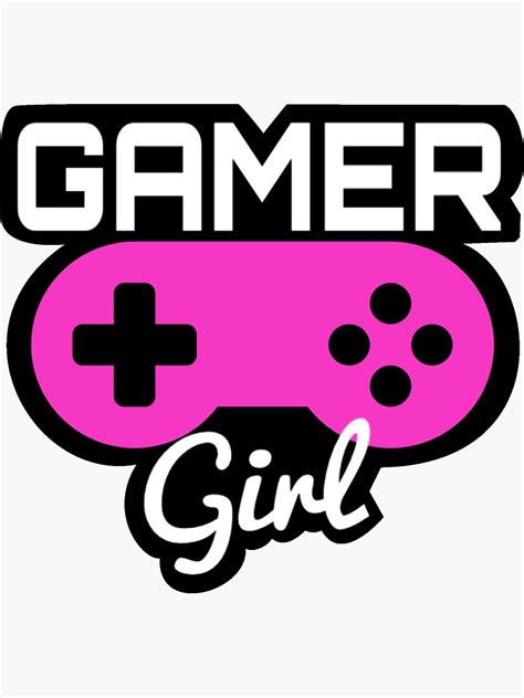 Gamer Girl Sticker By Umeimages Redbubble