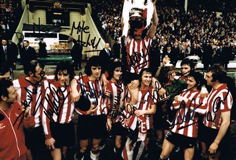 Multi Signed Sunderland 1973 Fa Cup Team Photo Its Signed Memorabilia