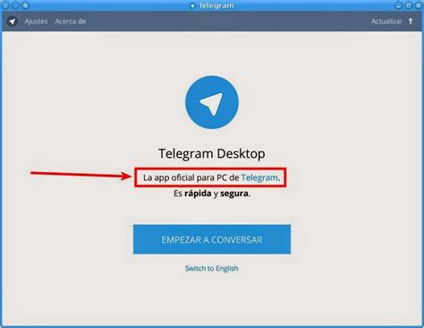 This can take a few minutes on slower devices, please be patient. UsuarioDebian: Telegram Desktop