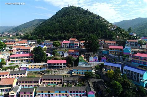 Colorful Houses Seen In N Chinas Beautiful Countrysideenglishchina