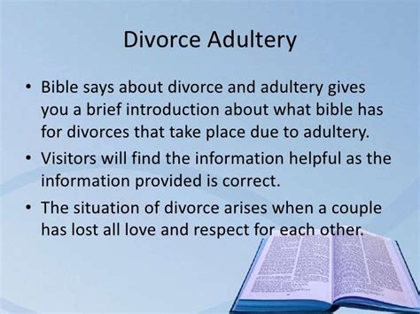 Adultery And Divorce