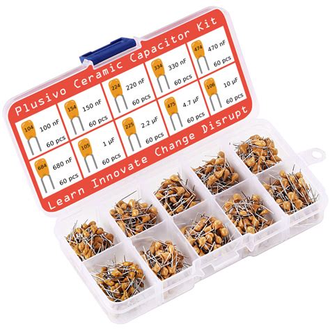 Meter panel will show a short circuit when certain voltage are applied to check the ceramic capacitor dielectrics or materials. Plusivo Ceramic Capacitor Assortment Kit