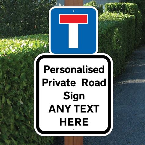 Jaf Graphics Personalised Private Road Sign No Entry