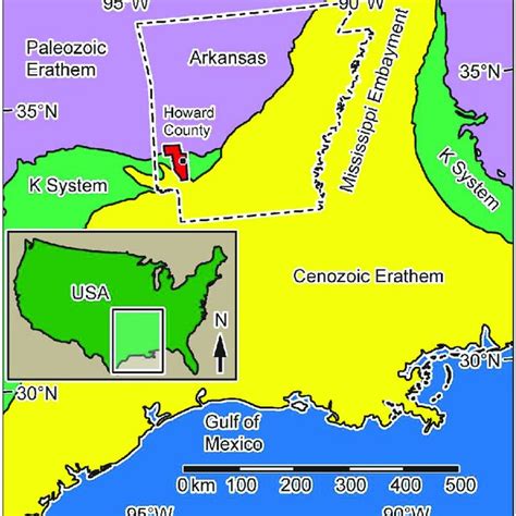 Simplified Geologic Map Of The Western Us Gulf Coast Note Surface