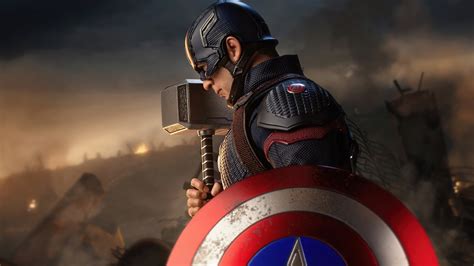 1920x1080 Captain America With Hammer And Shield Laptop Full Hd 1080p