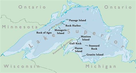 Map Lake Superior Michigan Share Map