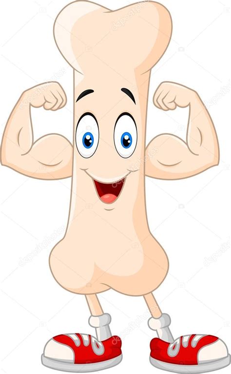 Strong Bone Cartoon Character Stock Vector Image By ©tigatelu 53337169