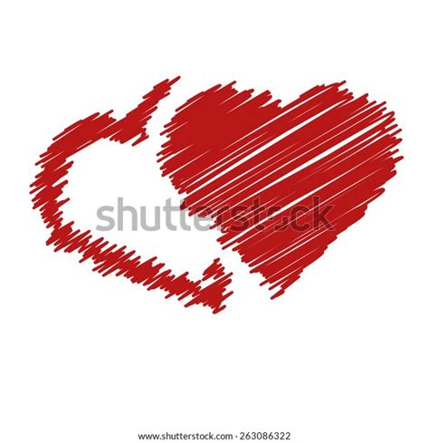 Handwriting Hearts Stock Vector Royalty Free 263086322
