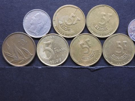 Lot Belgium Coins And Currency