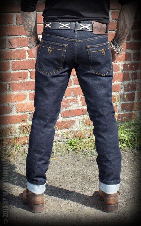 Rumble59 Jeans Male Slim Fit Denim Rockabilly Jeans Rockabilly Mode
