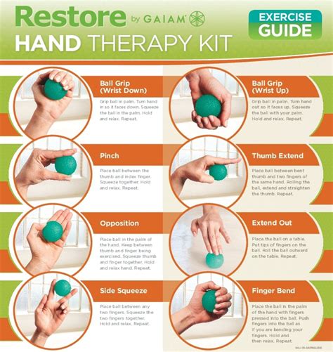 Gaiam Restore Hand Therapy Exercise Ball Kit Hand Therapy
