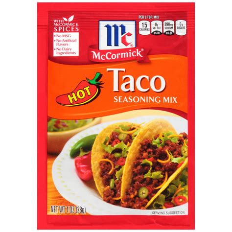 Mccormick Hot Taco Seasoning Mix 1 Oz