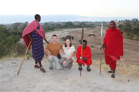 My Wife And I With The Massai Picture Of Bright African Safaris