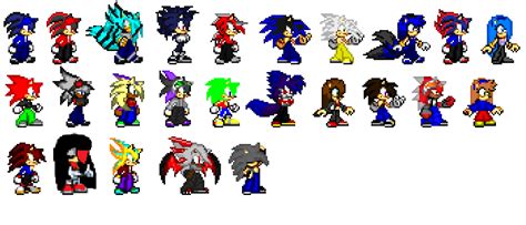 All The Sprite Sonic Characters Favourites By Rc17 On Deviantart