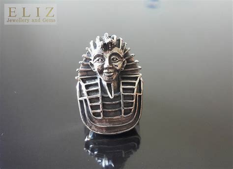 Eliz 925 Sterling Silver Pharaoh Tutankhamun Egyptian Sphinx Ring