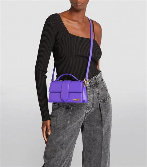 Jacquemus Purple Leather Le Grand Bambino Shoulder Bag Harrods Uk