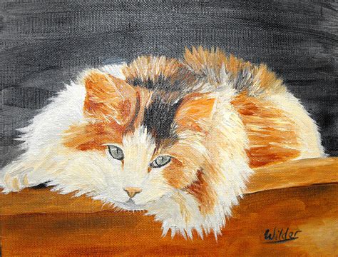 Calico Cat Painting By Shari Wilder Fine Art America