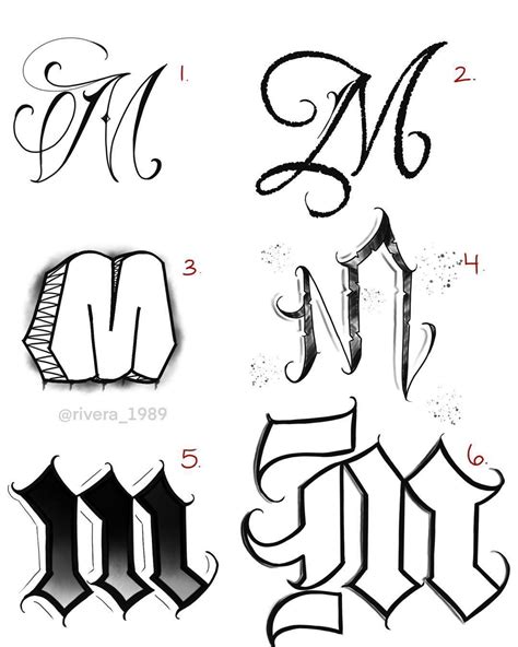Top 146 Letter M Tattoo Fonts
