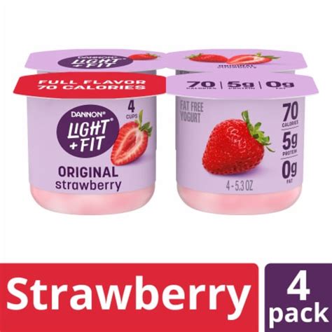 Light And Fit® Sensational Strawberry Nonfat Yogurt 4 Ct 53 Oz