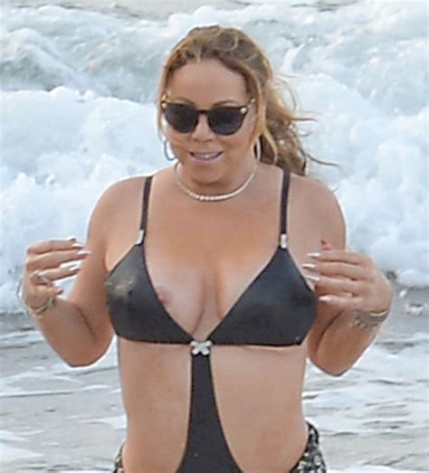 Naughty Gossip How Embarrassing Mariah Carey Leaks Topless Bikini Pics Nsfw
