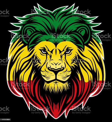 Lion Of Judah Face Eps Vector Art Image Illustration Rasta Jamaican