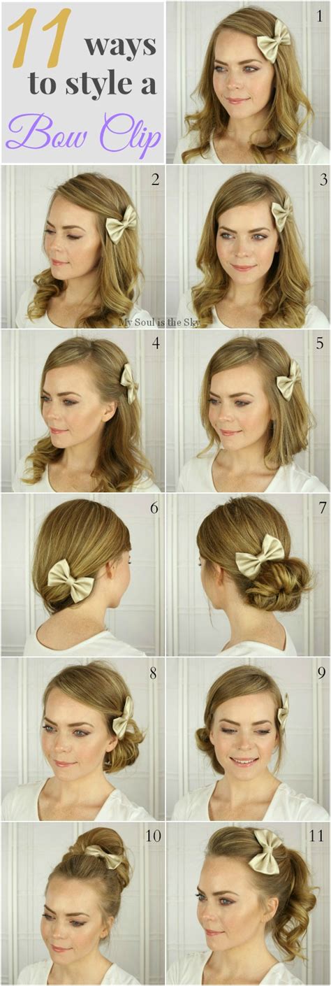 If you have some bow hair accessories, why not put them on your hair in order to spice up the look. hairstyles with a bow