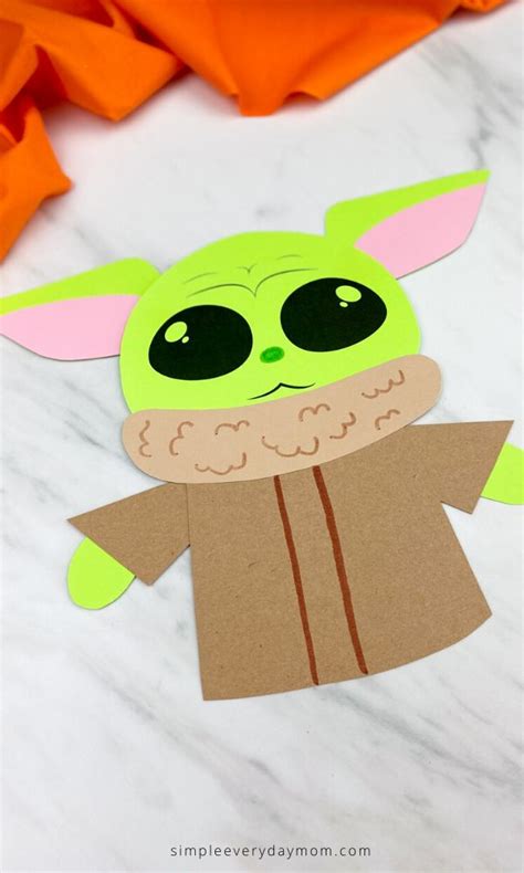 Grogu Baby Yoda Craft Free Template Star Wars Crafts Kids Crafts