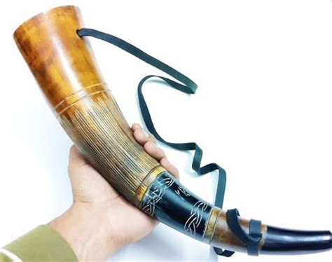 Viking War Blowing Horn Ox Horn Battle Trumpet Ancient