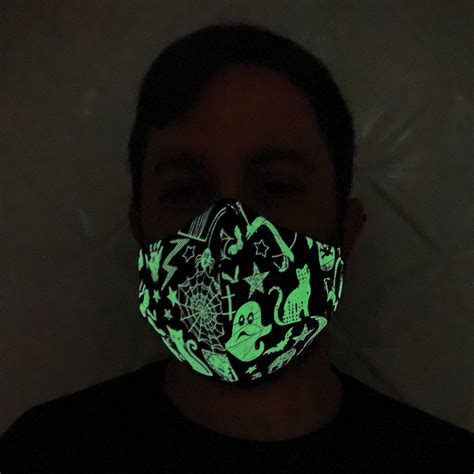 Glow In The Dark Halloween Face Mask Handmade In Tampa Fl