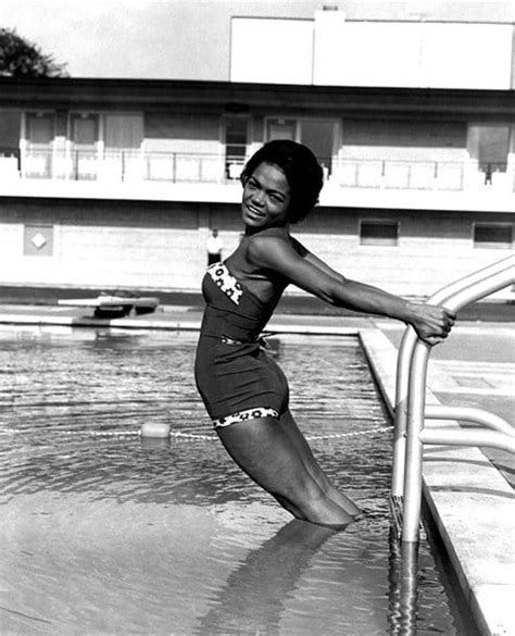 Eartha Kitt Photographed At The Pool By Isaac Sutt