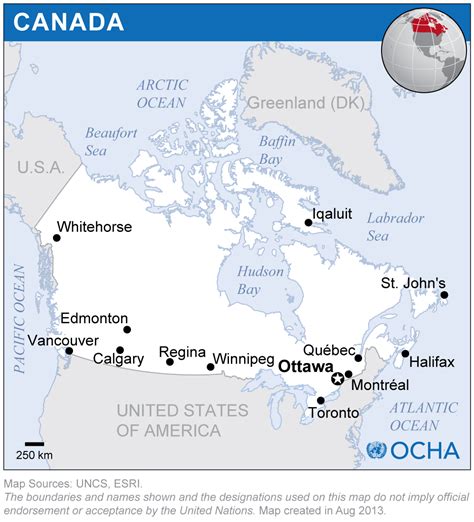 Canada Location Map 2013 Canada Reliefweb