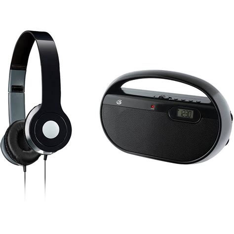 Gpx R602b Amfm Portable Clock Radio And Ilive Iah54 On Ear Headphones