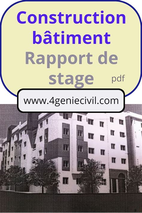 Rapport De Stage Génie Civil Construction Batiment Stage Génie