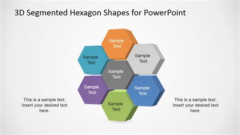 3d Segmented Hexagon Shapes For Powerpoint Slidemodel