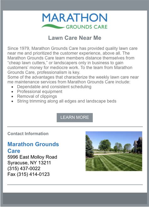 Like so many of the larger lawn care companies, n.e. Looking for lawn care near me? Connect with Marathon ...