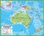 Political Map Of Australian Continent Australian Continent Political ...