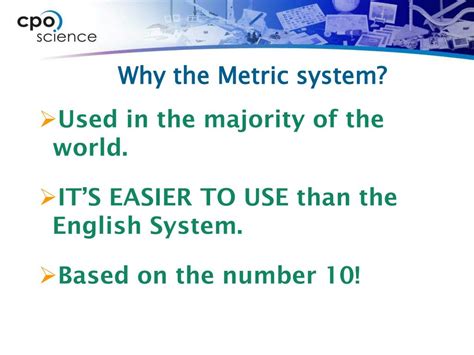 Ppt Why The Metric System Powerpoint Presentation Free Download