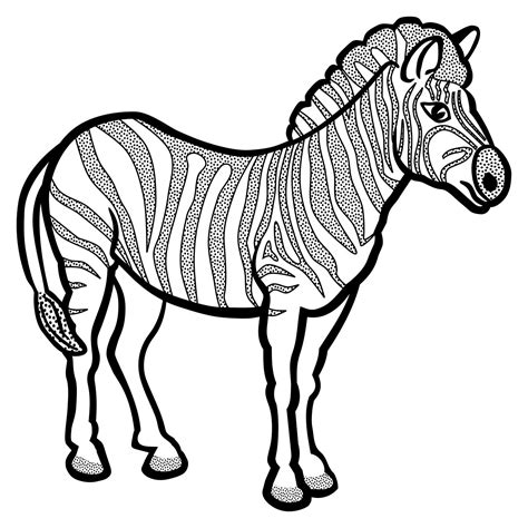 Omalovánka zebra k vytisknutí na A4