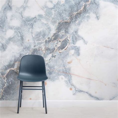 Deep Blue Clouded Marble Textures Square Wall Murals Marble Wall