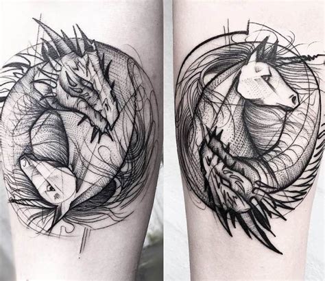 Dragon And Unicorn Tattoo By Frank Carrilho Post 14676