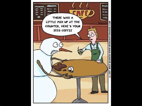 Snow Humor Coffee Cartoon Christmas Humor Coffee Humor