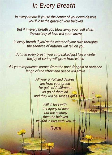 In Every Breath Poem By Rumi ️ Rumi Poem Rumi Quotes Rumi Love