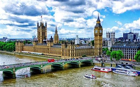 View Of Westminster Palace And City Of London 4k Ultra Hd