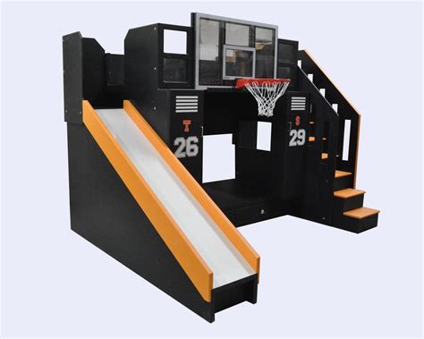 I know they are popular for the kid's bedroom and there is a reason why they are so with parents today. The Ultimate Basketball Bunk Bed - Backboard, Slide, and More!