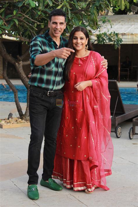 akshay kumar and vidya balan at the media interactions for film mission mangal at sun n sand on