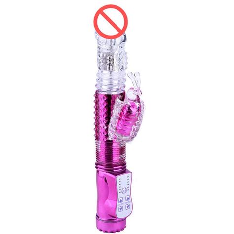 Usb Rechargeable Butterfly Rabbit Vibrator 36 Modes Rotating Thrusting