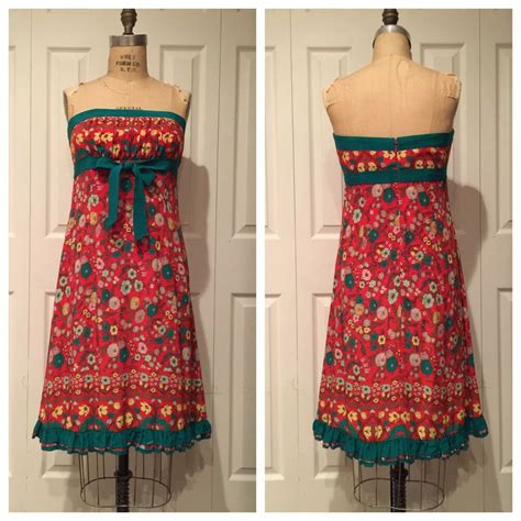 Vintage Anthropologie Pretty Tracy Reese Strapless Floral Dress Sz 6 Ebay Womens Dresses