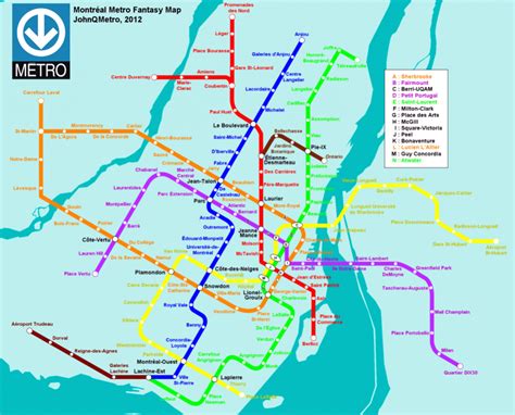 Montreal Future Metro Subway Expansion Map Unofficial Proposal