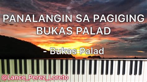 Panalangin Sa Pagiging Bukas Palad Piano Cover W Lyrics Youtube