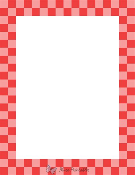Red Checkered Menu Border